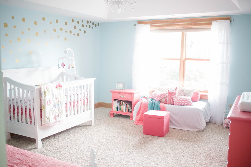 Coral and Aqua Girl's Nursery - Project Nursery