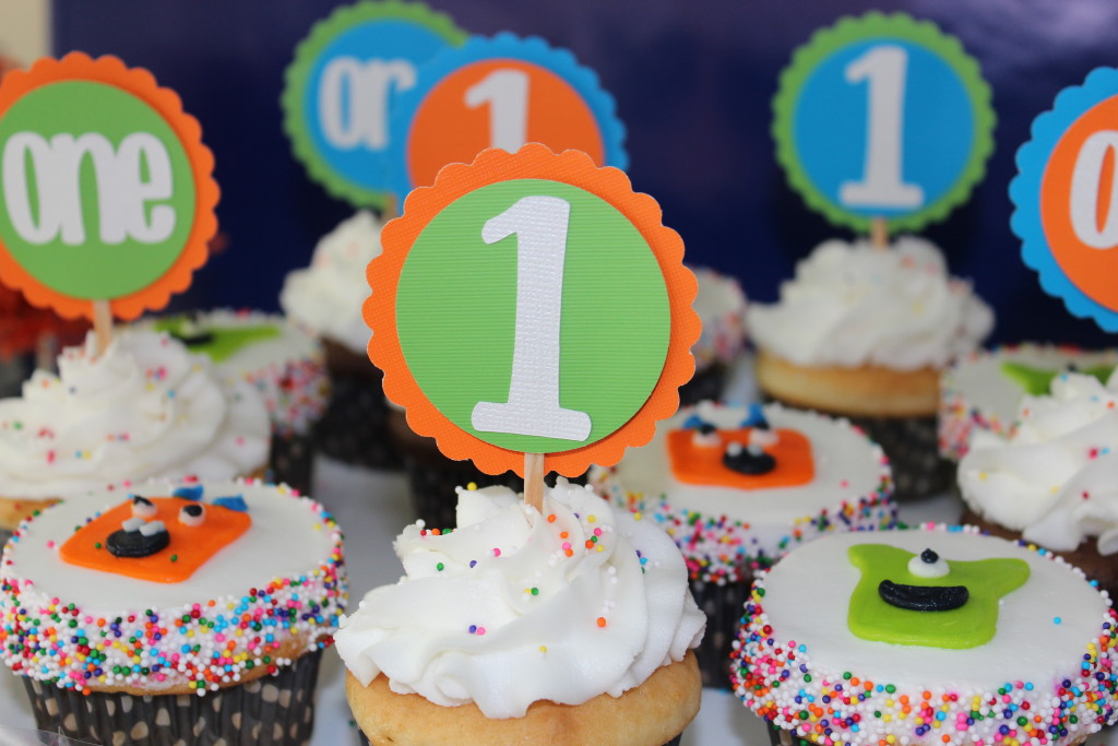 Monster First Birthday Party Cupcakes - Project Nursery