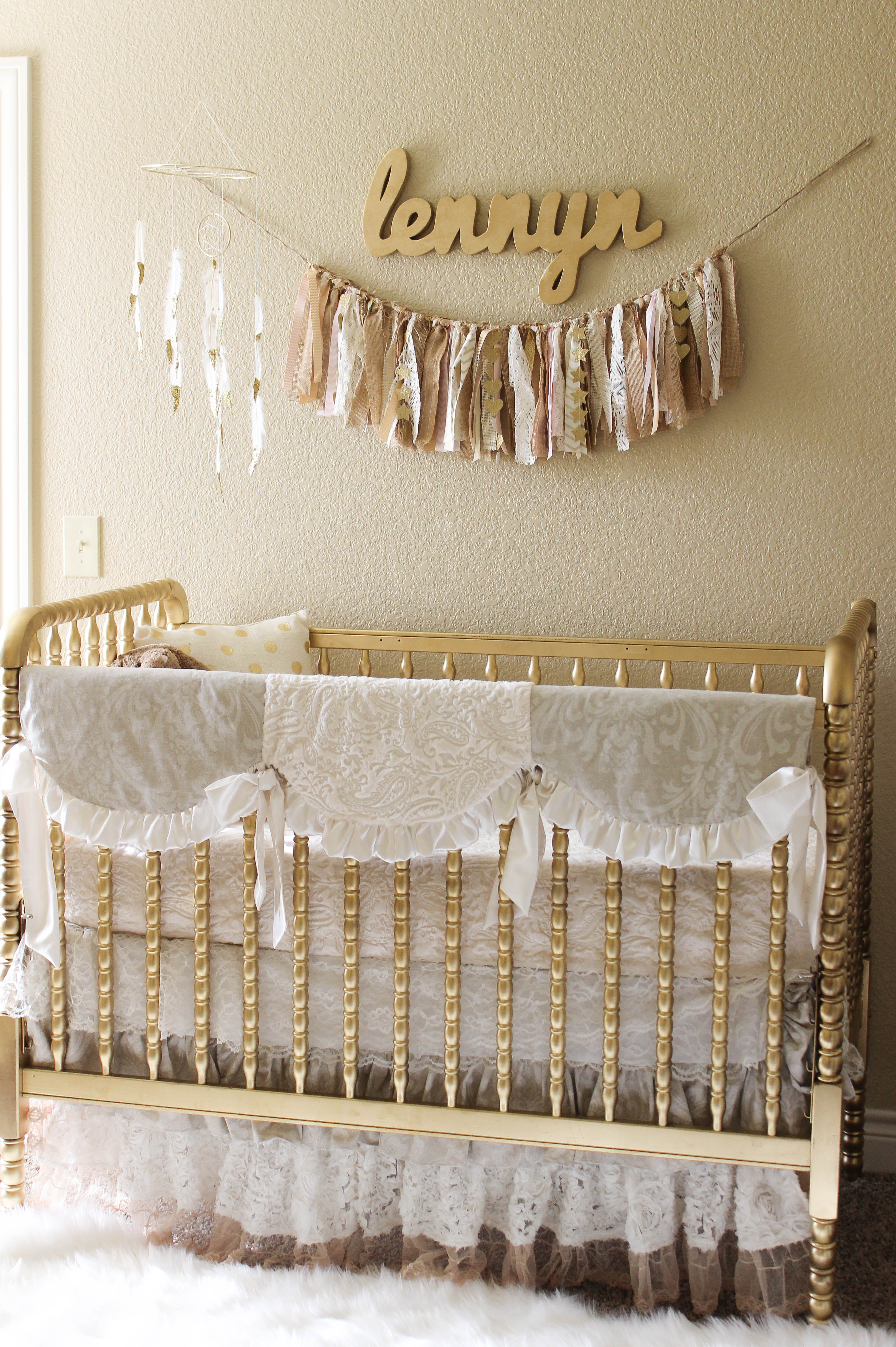 Jenny Lind Crib Painted Gold