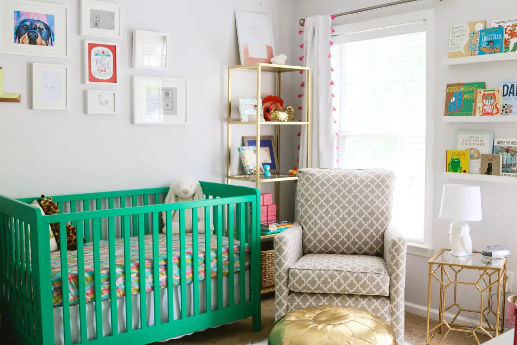 Eclectic Nursery with Green Crib - Project Nursery