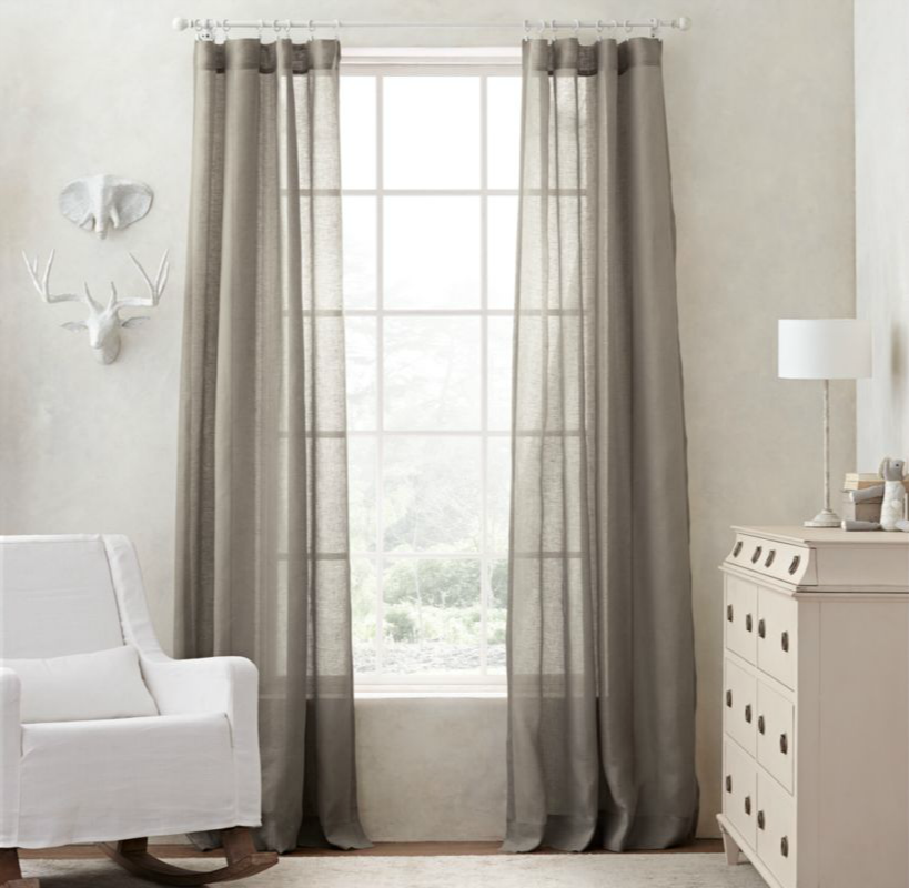 Sheer Linen Drapery Panels from RH Baby & Child