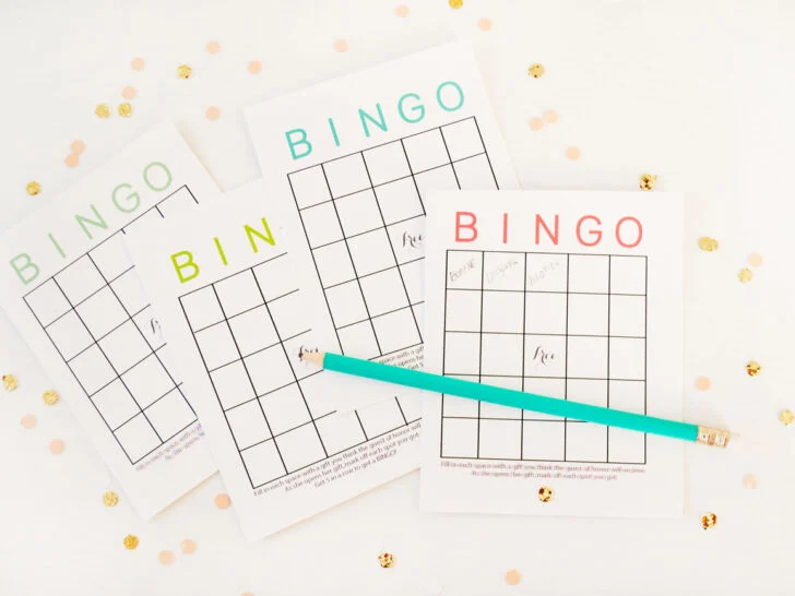 Free Printable Baby Shower Bingo Cards