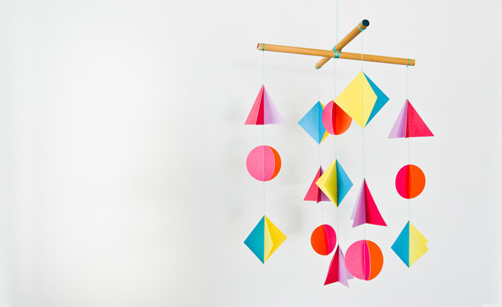 DIY Geometric Baby Mobile