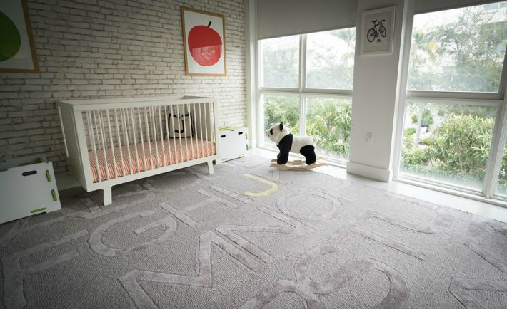 Modern Nursery with Gray Alphabet Rug - Project Nursery