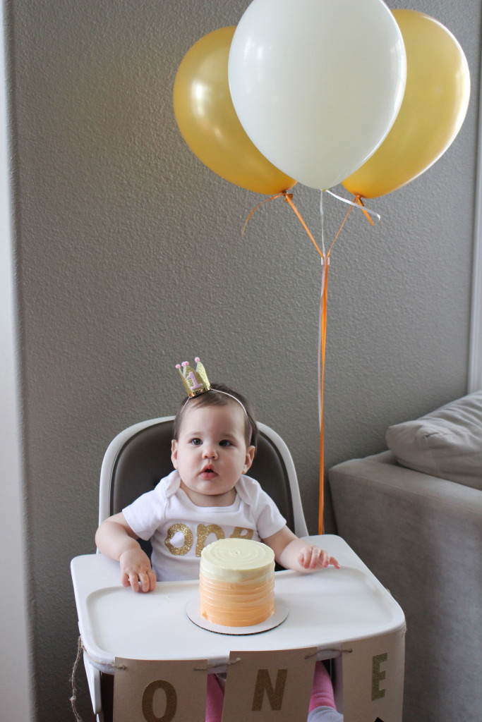 Gold and Pink First Birthday Party Crown - Project Nursery