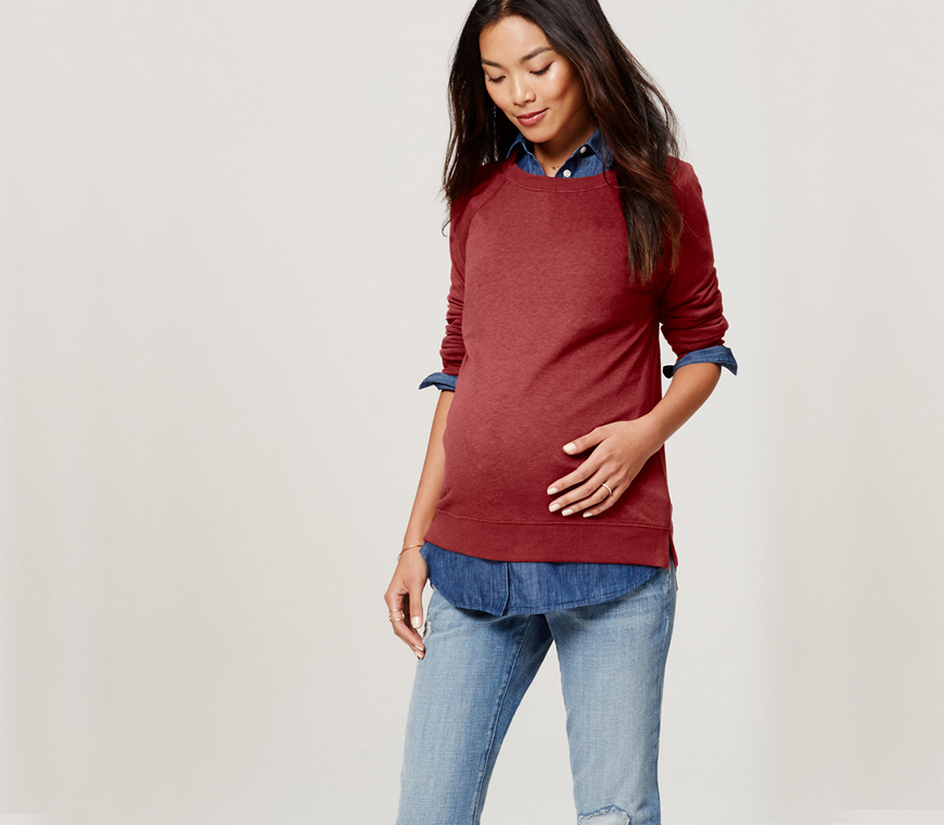 Maternity Sweatshirt Tee from LOFT