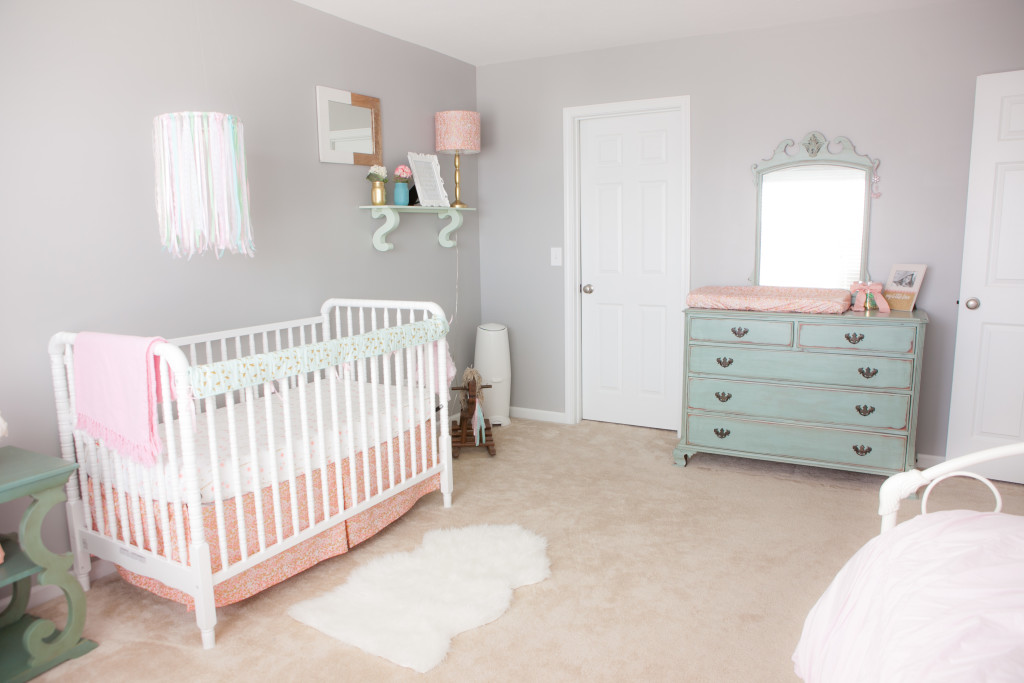 grey baby girl room