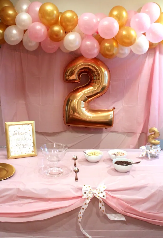 Pink and Gold Second Birthday Party - Project Nursery