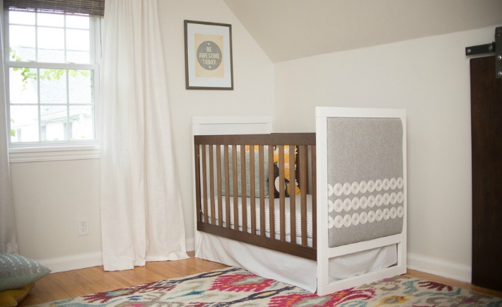 DIY Upholstered Crib End Panel