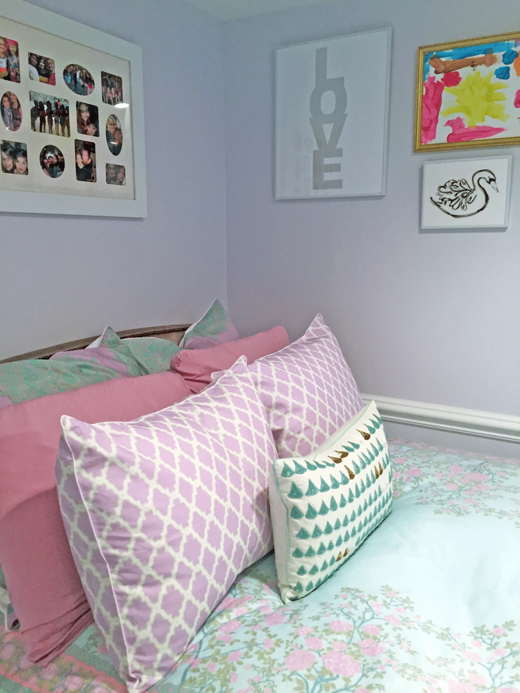 Lavender and Turquoise Girl's Room