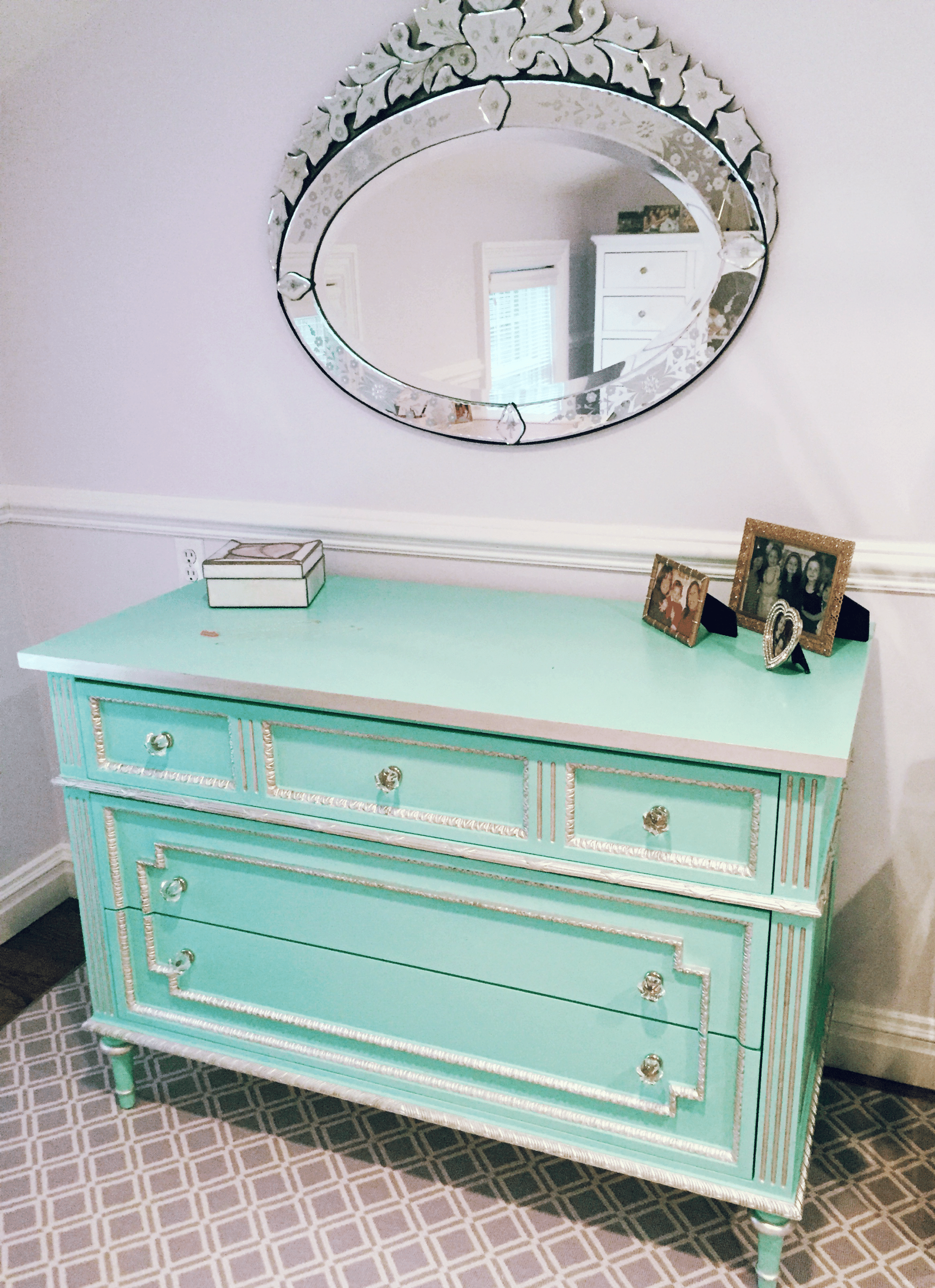 Lavender and Turquoise Girl's Room