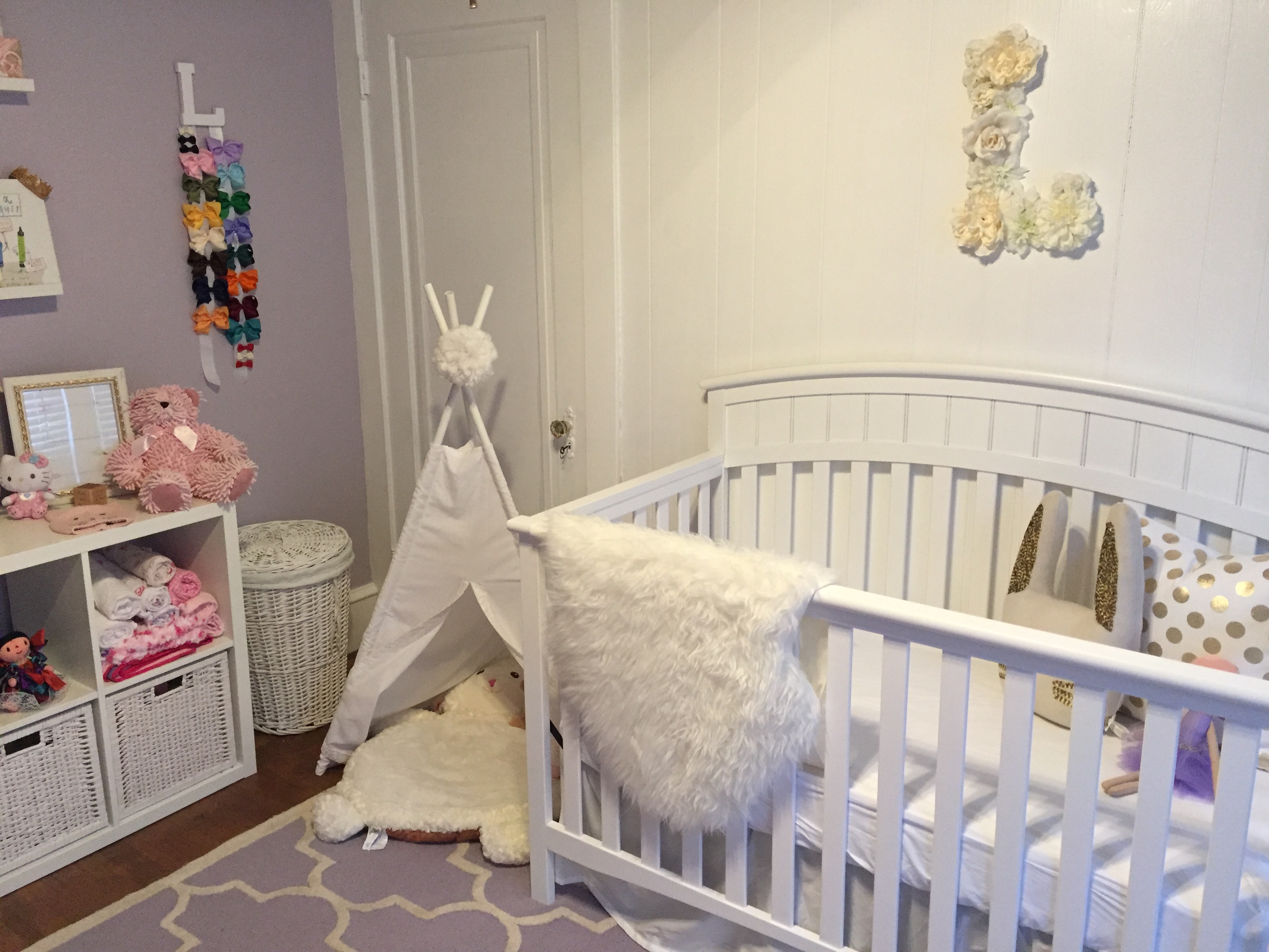 Purple and White Nursery