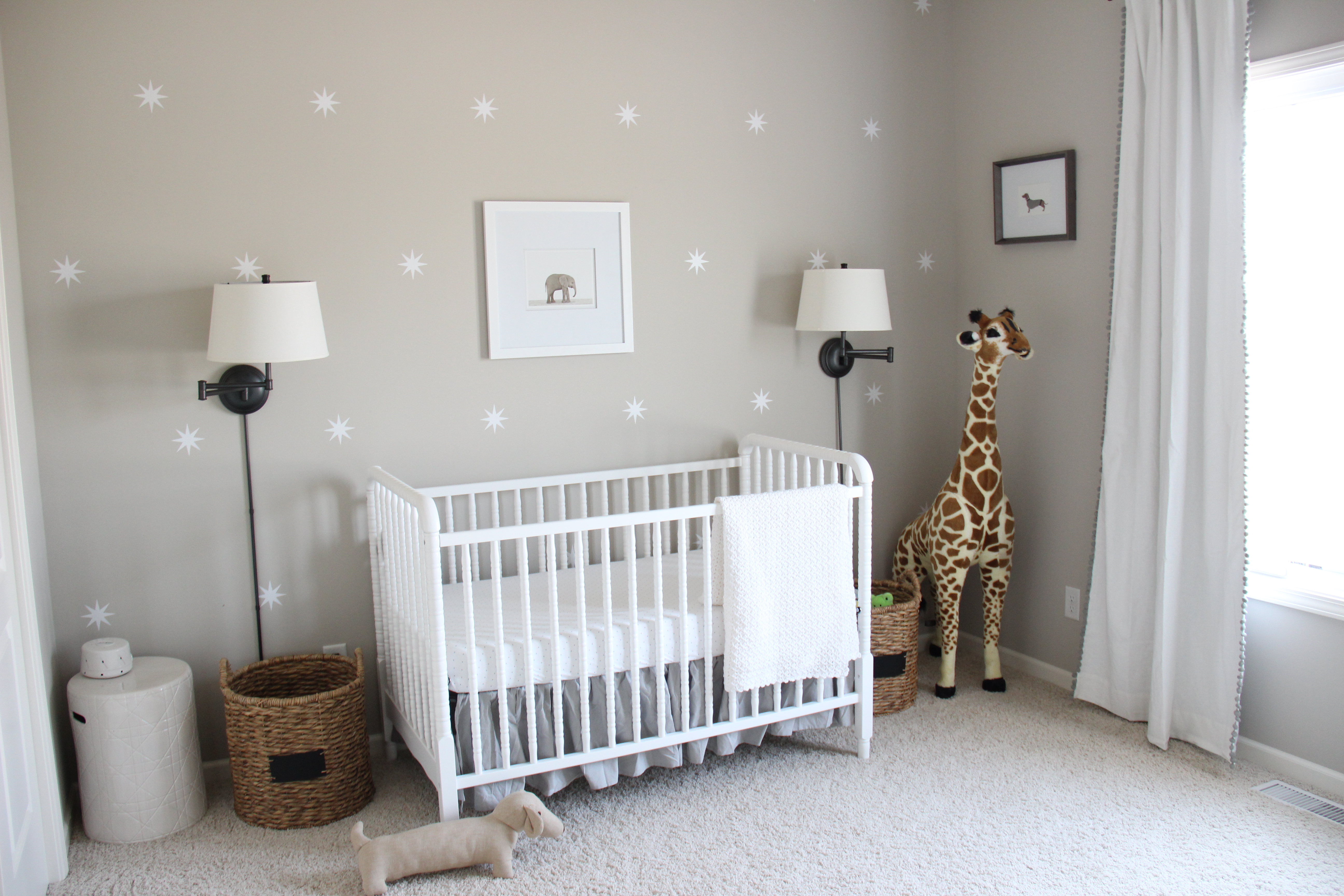 Gender Neutral Gray Zoo Themed Nursery - Project Nursery