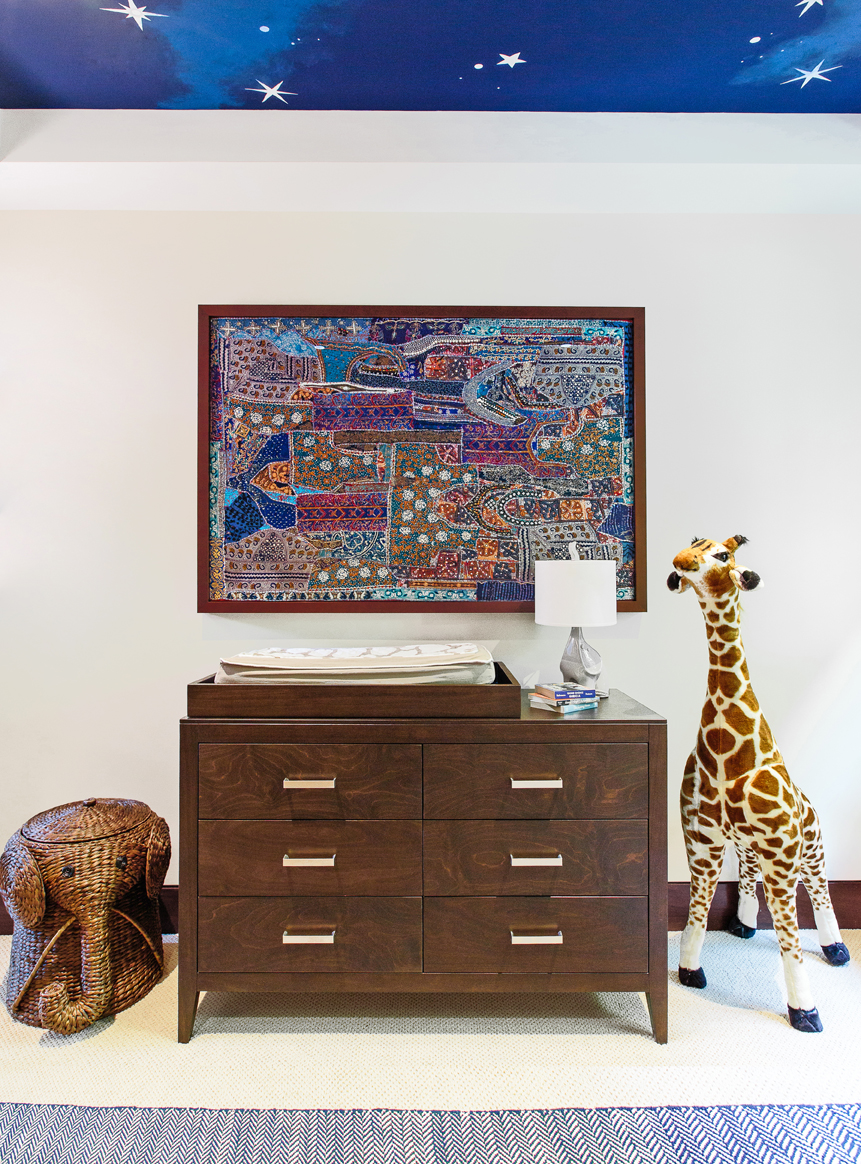 Bohemian Nursery with Night Sky Ceiling