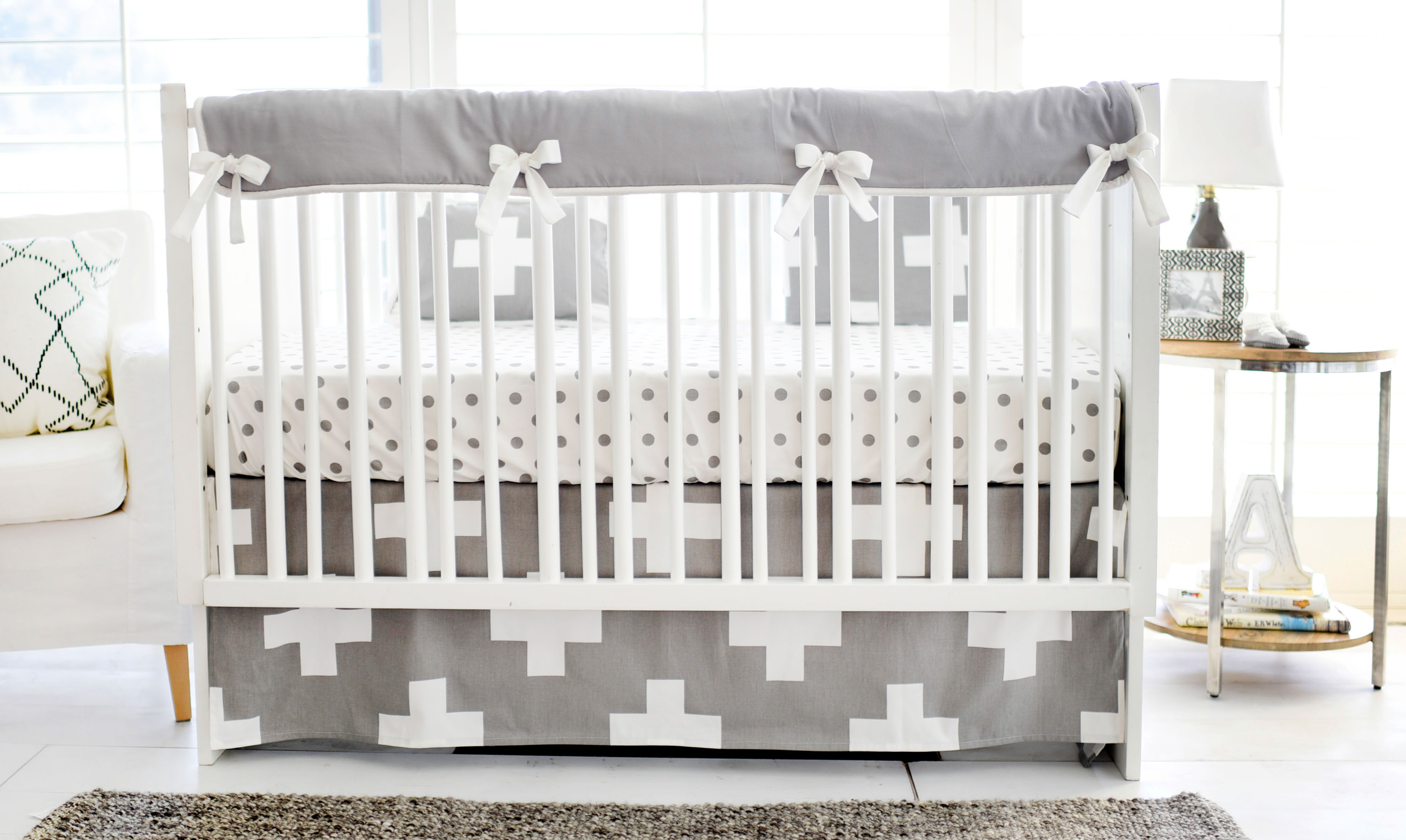 Swiss Cross Crib Bedding