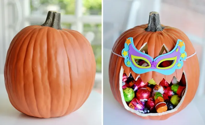 DIY Jack-O-Lantern Candy Holder