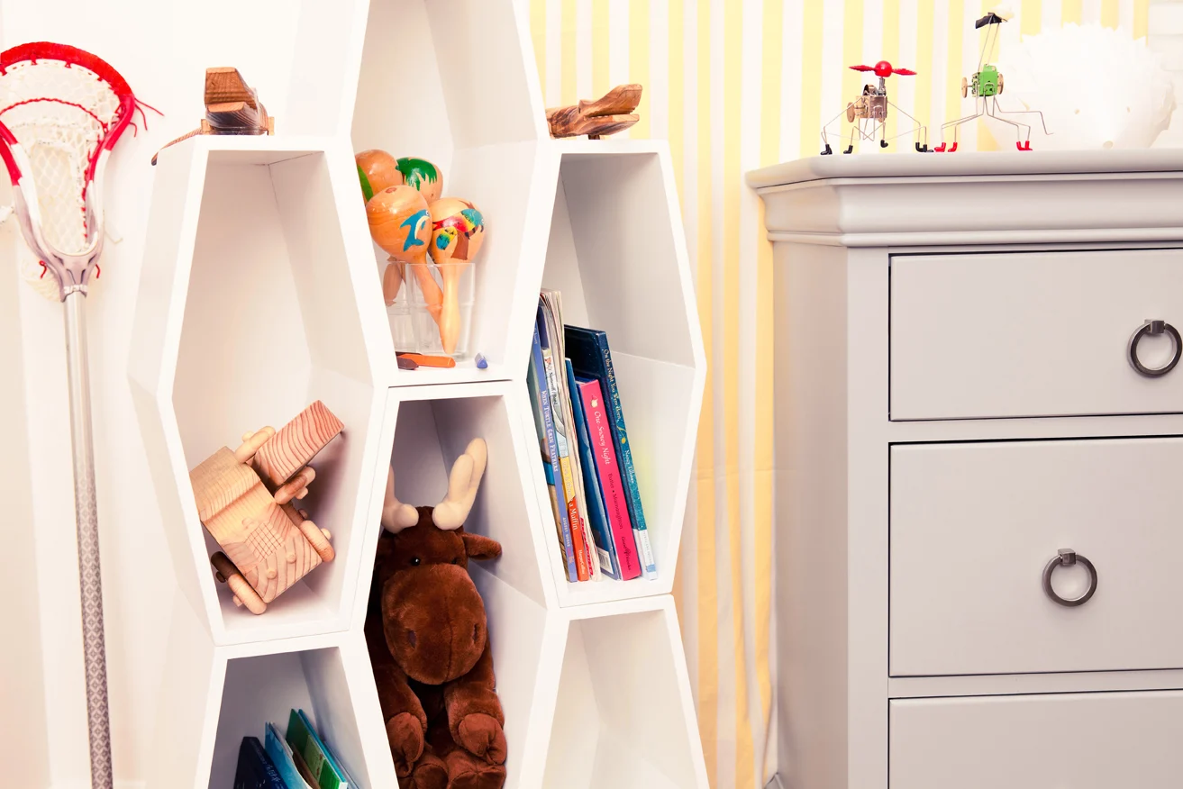 Boys Bedroom with Refinished Dresser