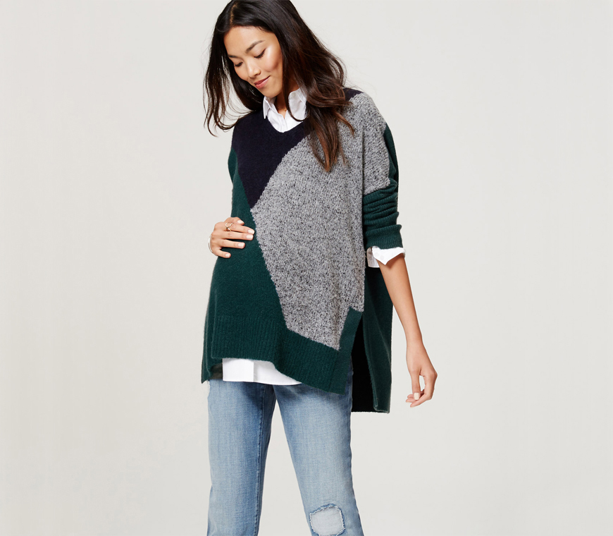 Maternity Poncho Sweater from LOFT