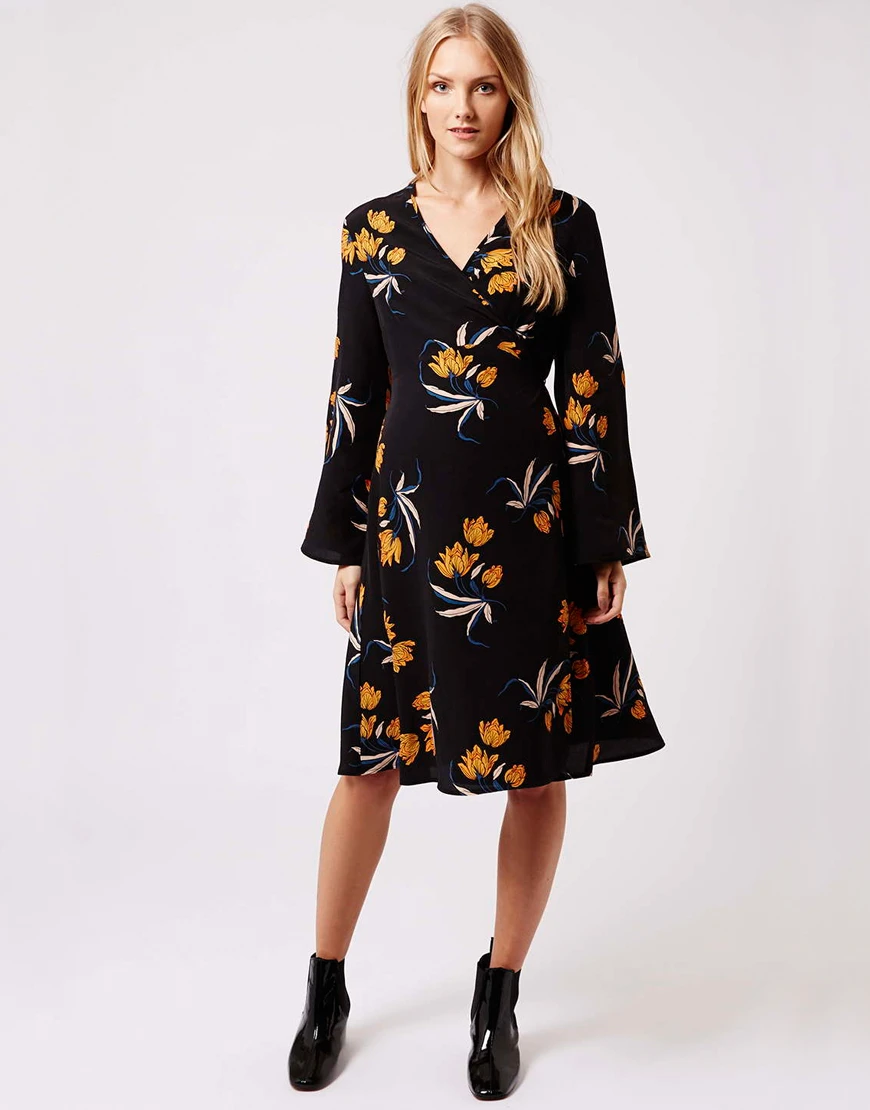 Floral Print Maternity Wrap Dress from Topshop