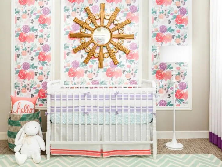 Purple, Coral and Turquoise Whimsical Girl's Nursery