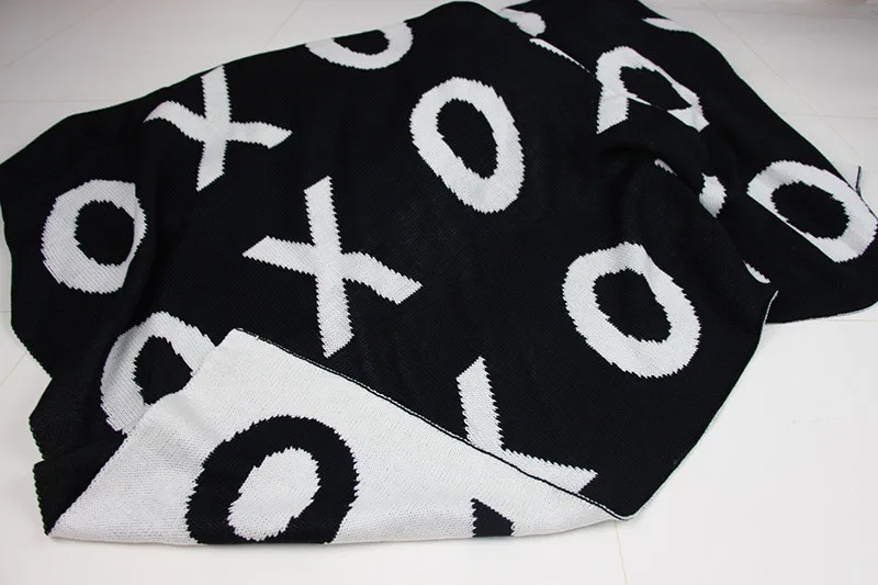 XO Reversible Knit Blanket