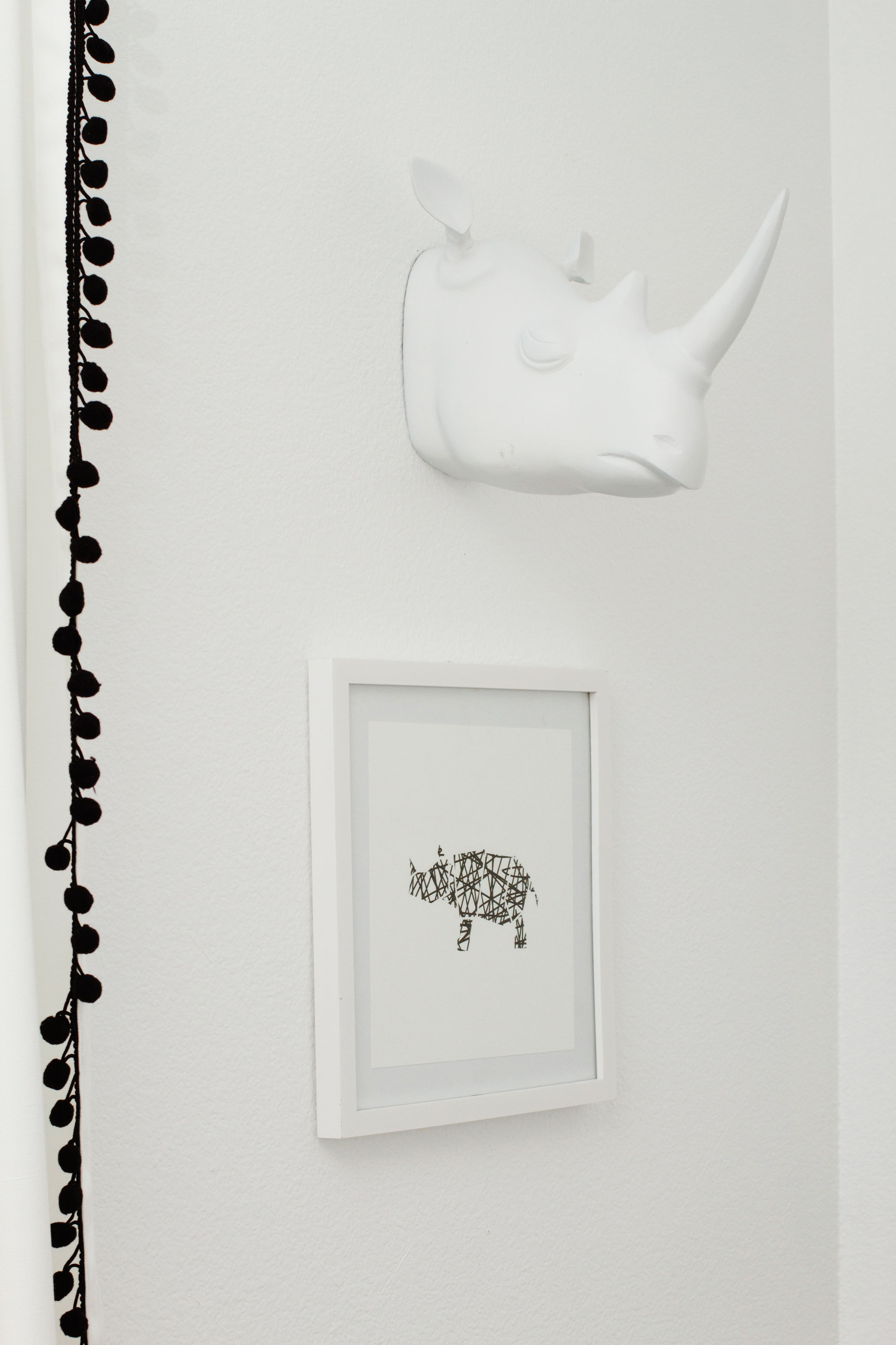 Rhino Faux Taxidermy and Nursery Art