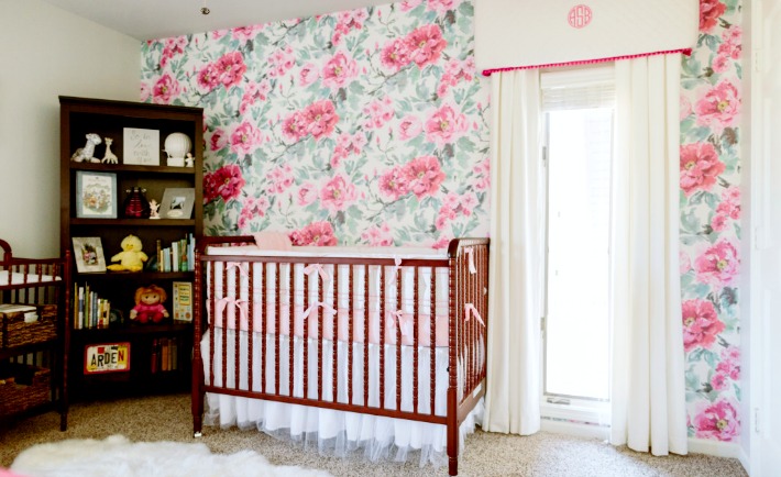 Feminine Nursery with Floral Wallpaper - Project Nursery