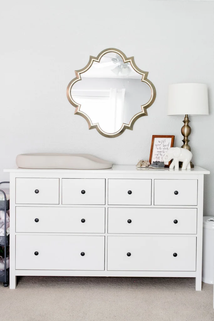 Mirror Over Changing Table - Project Nursery