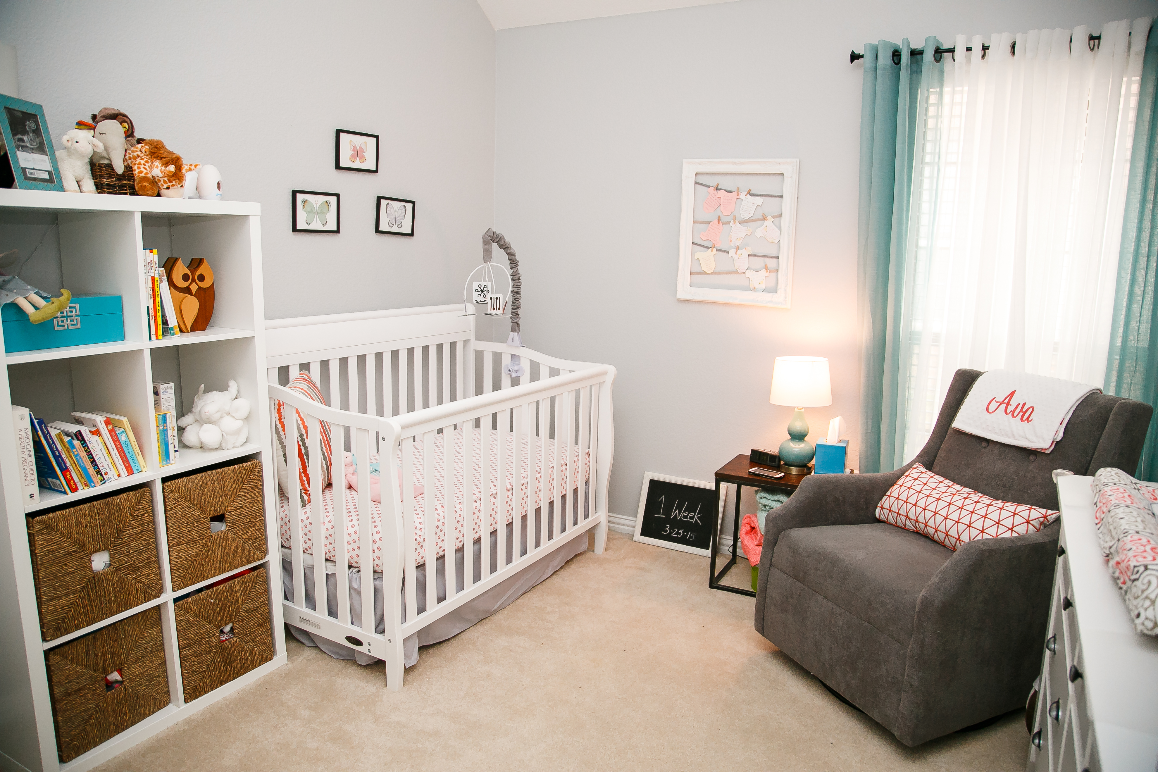 Coral and Teal Nursery