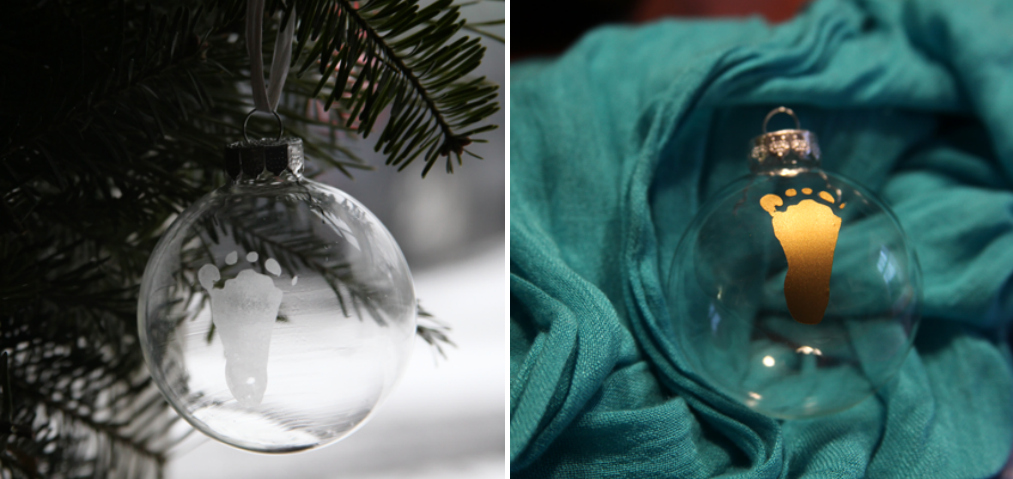 Baby's Footprint First Christmas Ornament