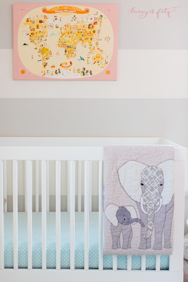 Handmade Elephant Baby Quilt - Project Nursery