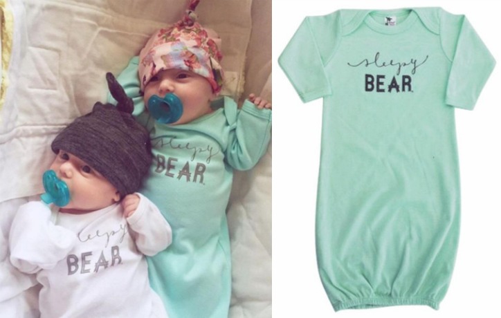 "Sleepy Bear" Infant Gown from Loved by Hannah and Eli