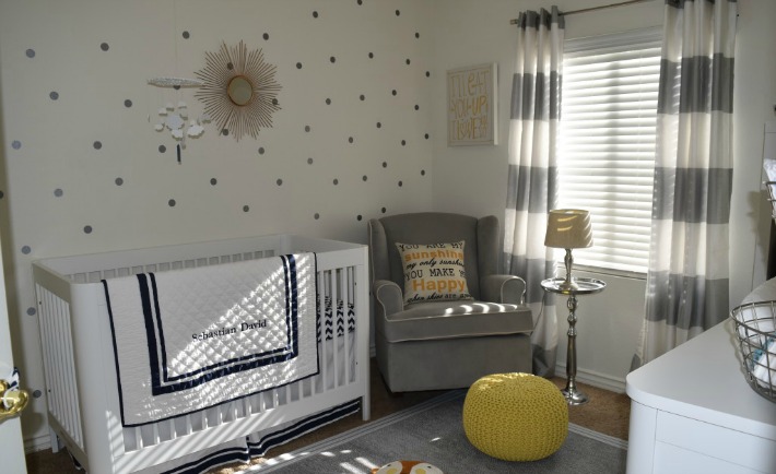 Gray and White Nursery with Pops of Yellow - Project Nursery