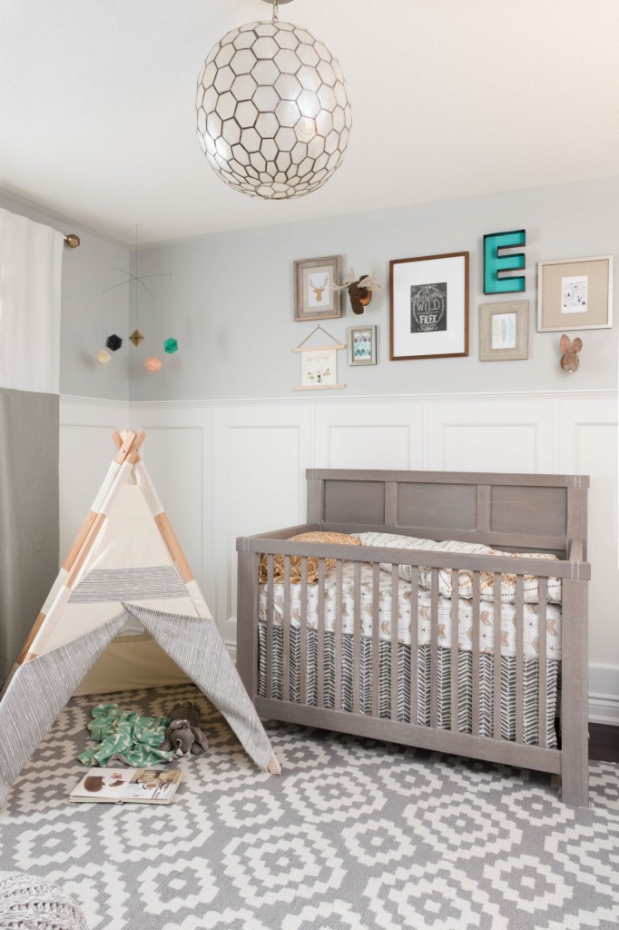 Minimalist Boho Themed Baby Room for Living room