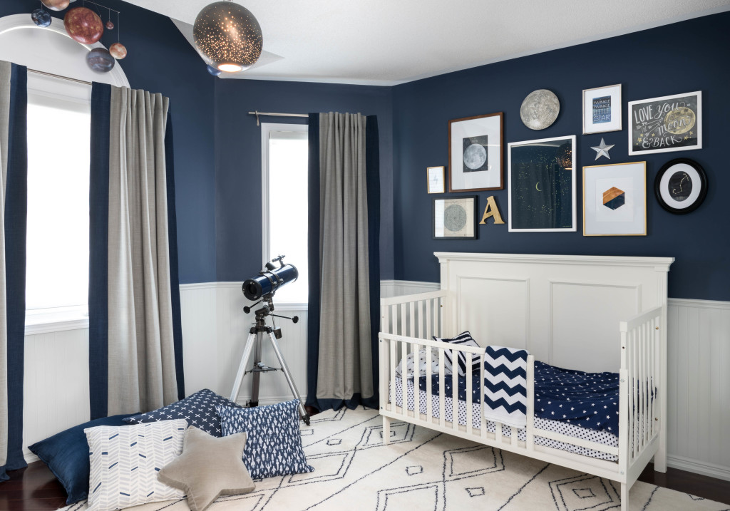 Blue and White Celestial-Inspired Boys Room - Project Nursery