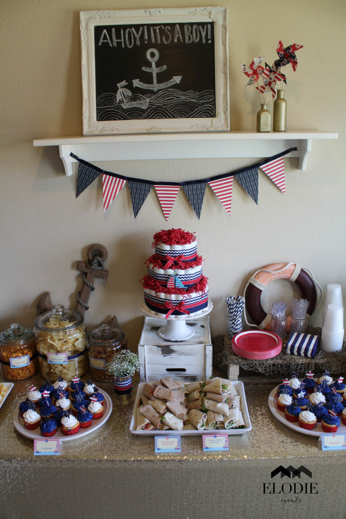 Red and Navy Nautical Baby Shower - Project Nursery