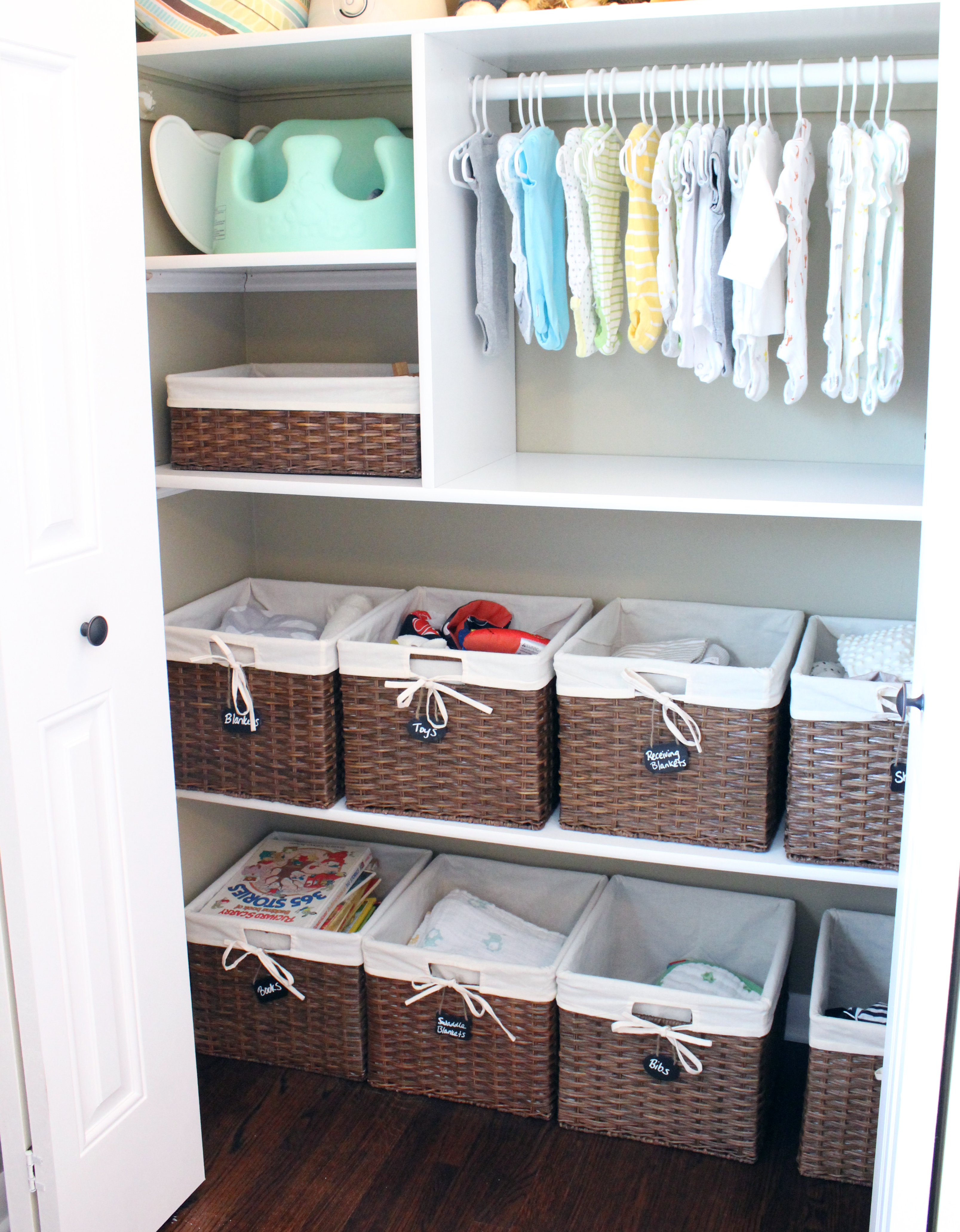 Organized Nursery Closet