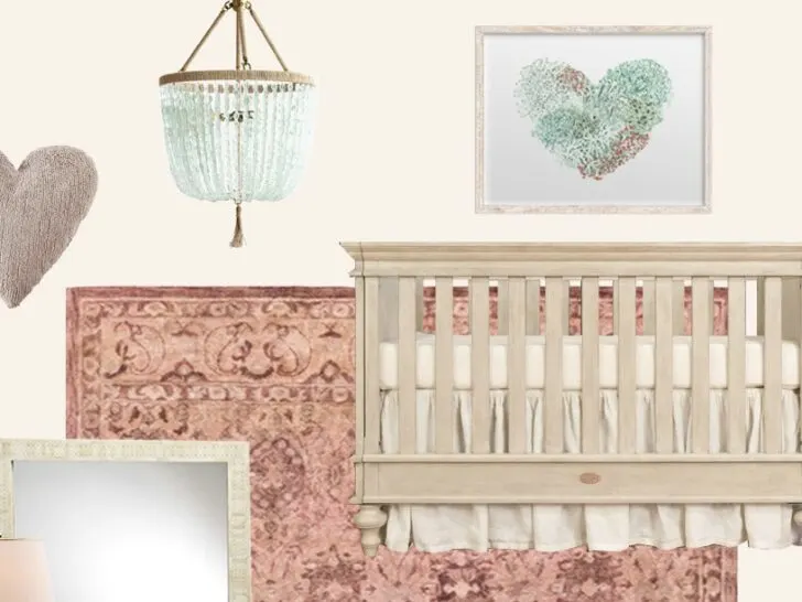 Romantic Girl's Nursery Design Board