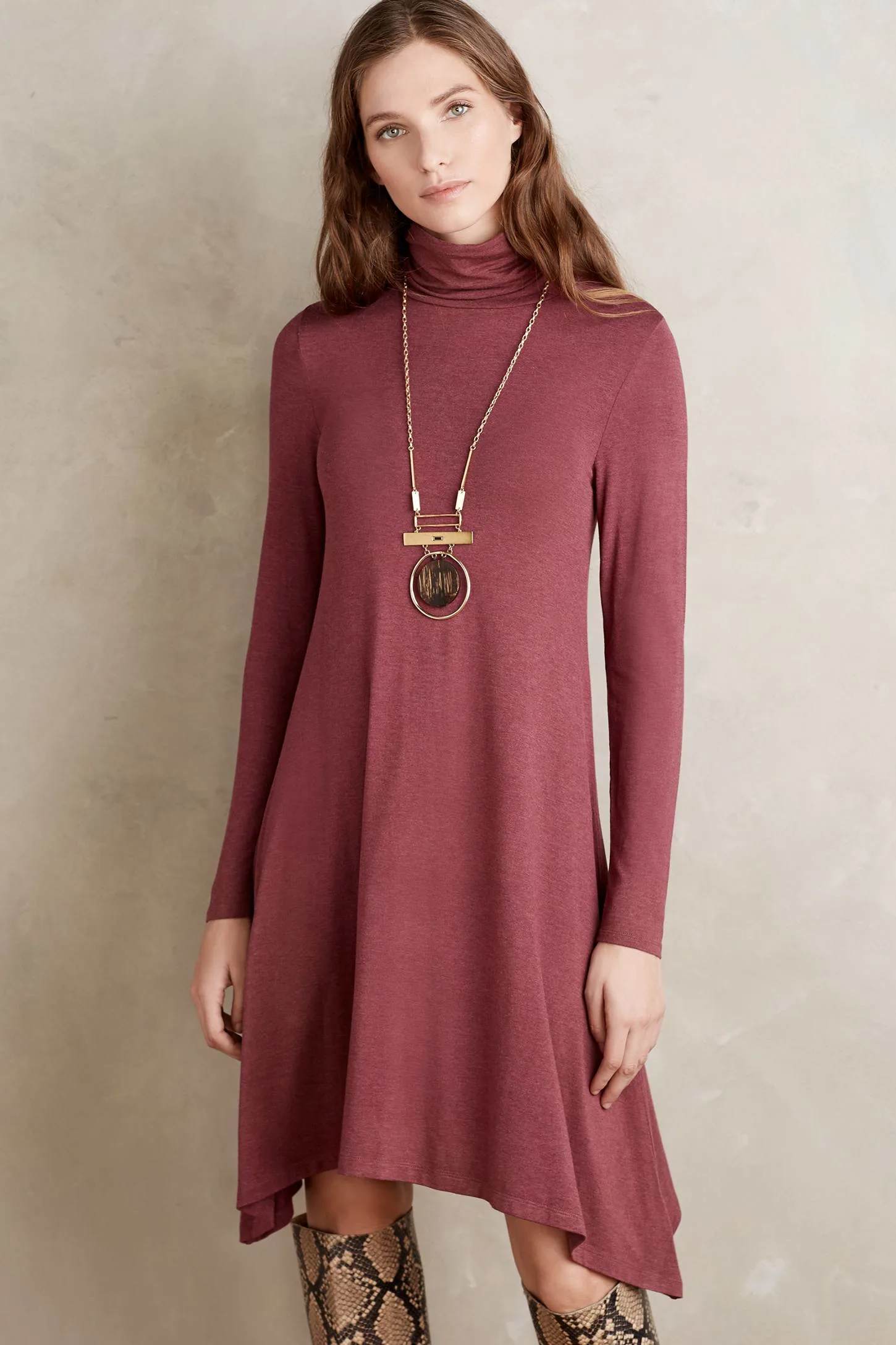 Turtleneck Swing Dress from Anthropologie