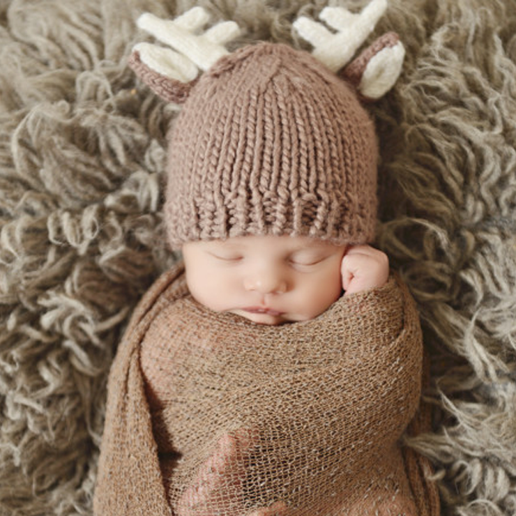 Knit Baby Deer Hat