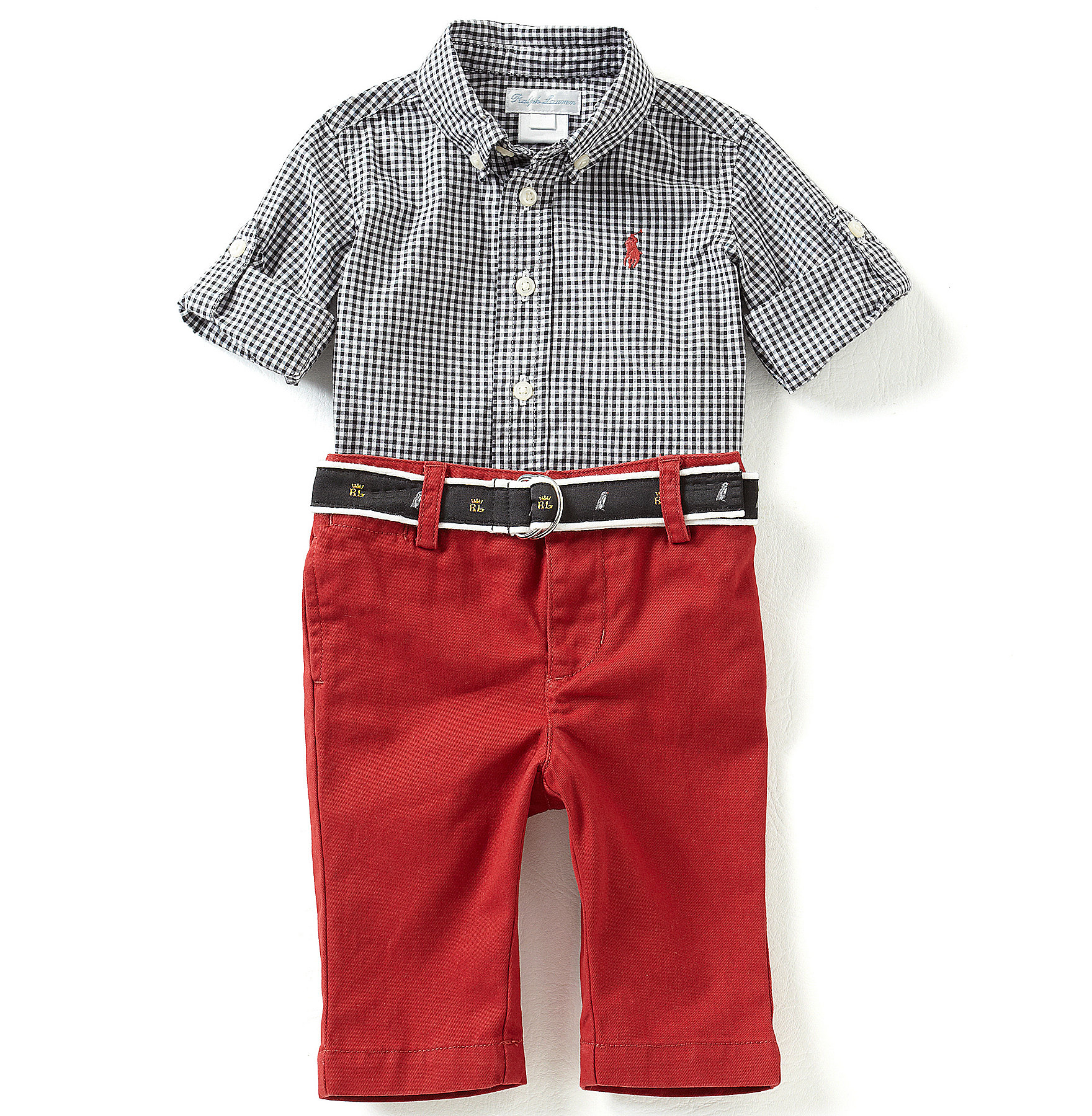 Gingham Shirt & Chino Pants Set from Dillard's