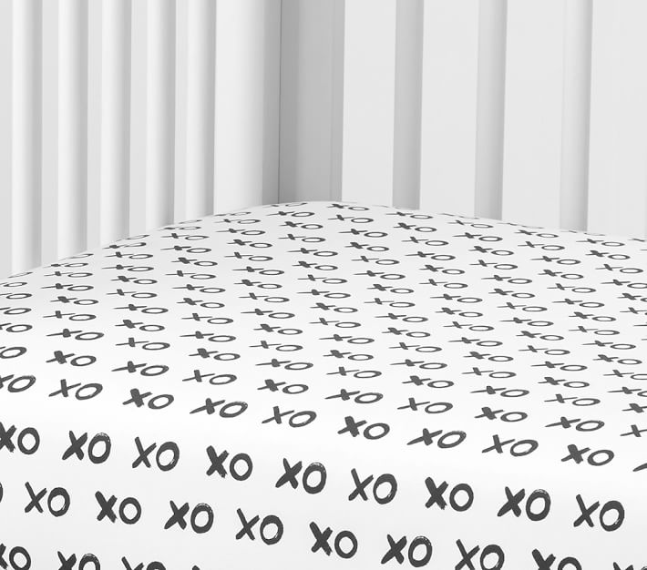 XOXO Crib Sheet from Pottery Barn Kids