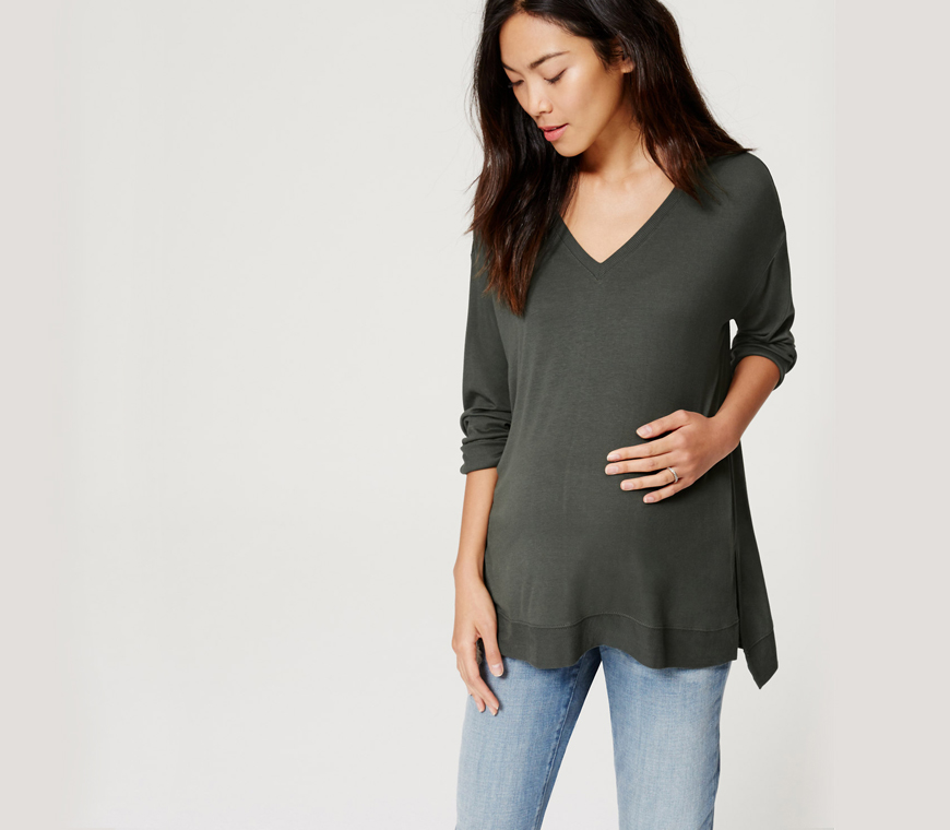 Maternity V-Neck Tunic from LOFT