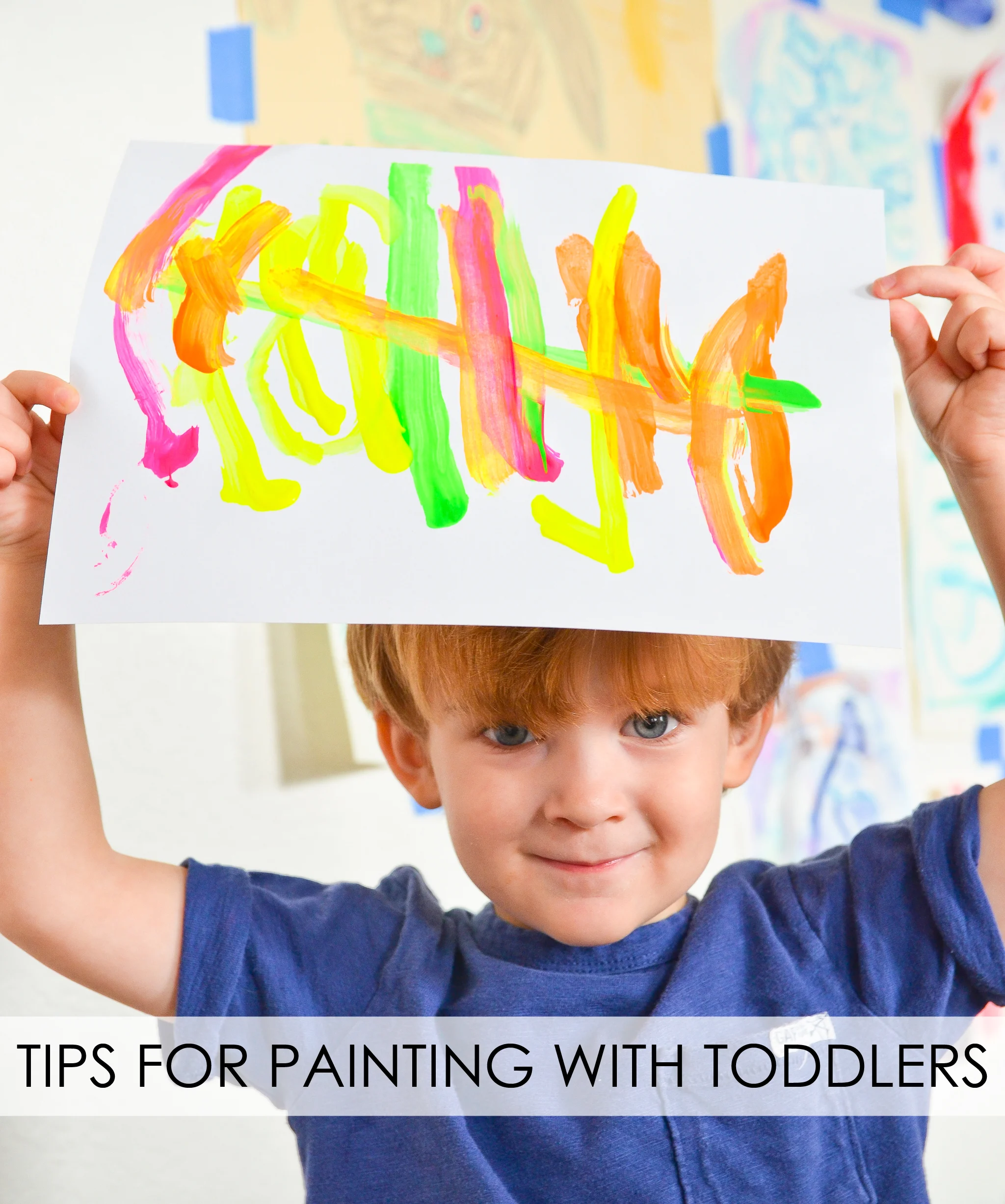 Tips to Painting with toddlers at home (1 and 2 year olds) - Kid Activities  with Alexa