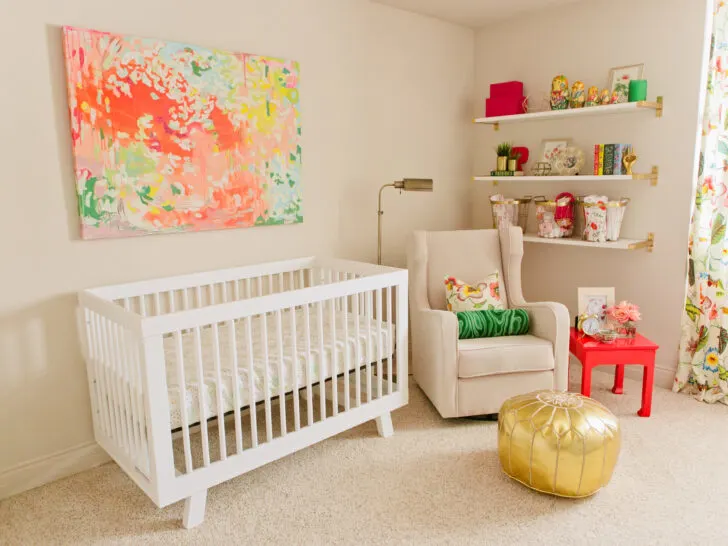 Pink, Green and Gold Nursery