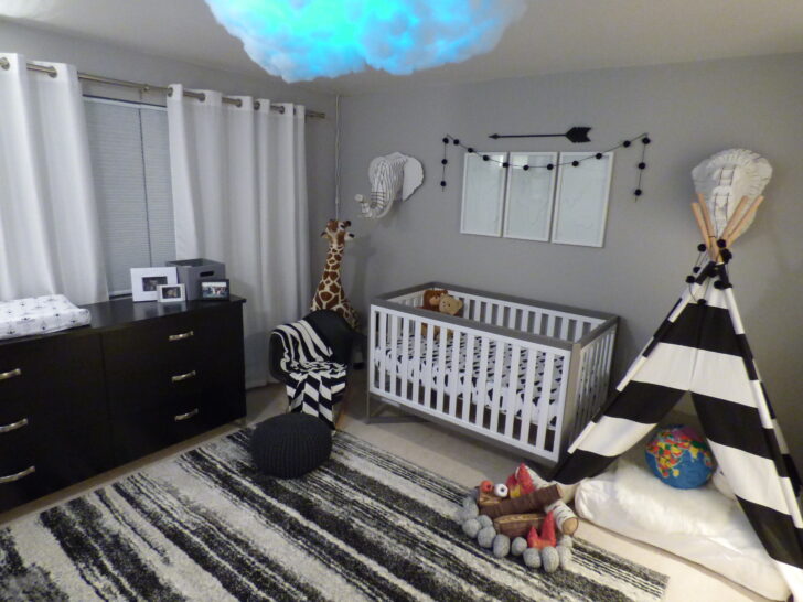 Black and White Unique and Modern Nursery