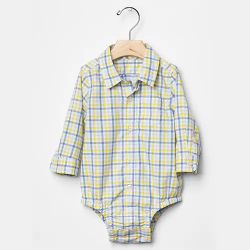 Plaid Poplin Bodysuit from Gap