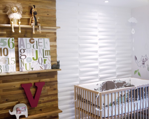 Woodland Nursery with 3D Wall Tiles