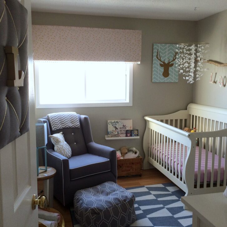 Pink, Mint and Gold Woodland Nursery