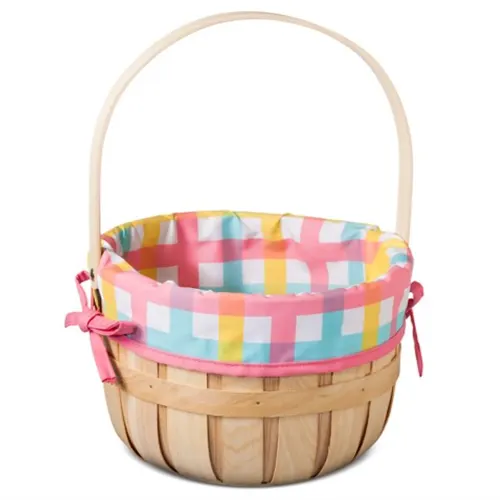 Gingham Lined Easter Basket